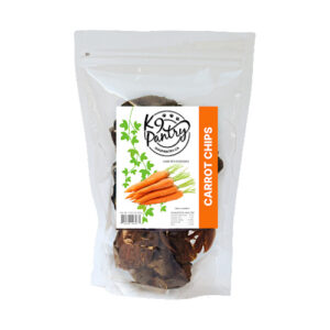 Package of Carrot Chews for dogs on a white background.