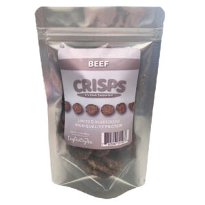 Single 90 gram package of Beef Crisps - The Meat Cookie